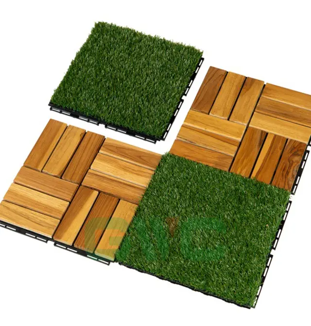 Mixed acacia & grass tile systems