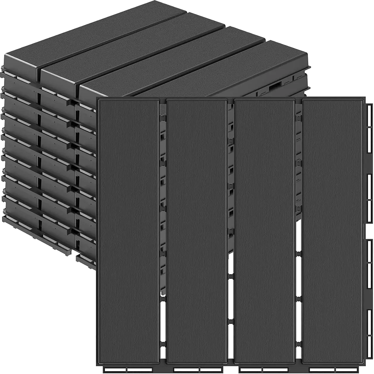 Polypropylene interlocking deck tiles