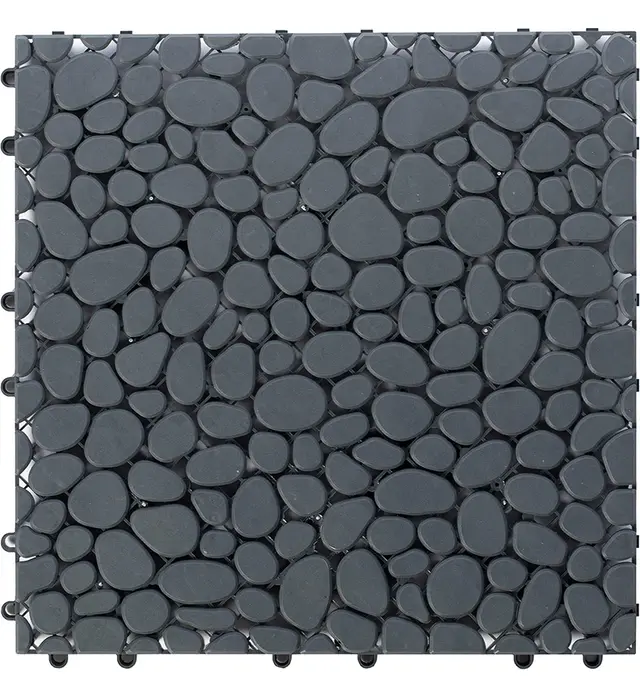 PP stone-look modular tiles